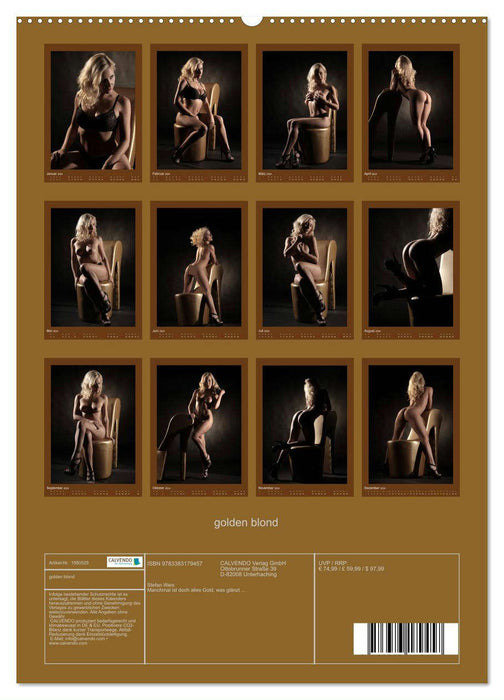 golden blond - Blondes Gift in Perfektion (CALVENDO Premium Wandkalender 2024)