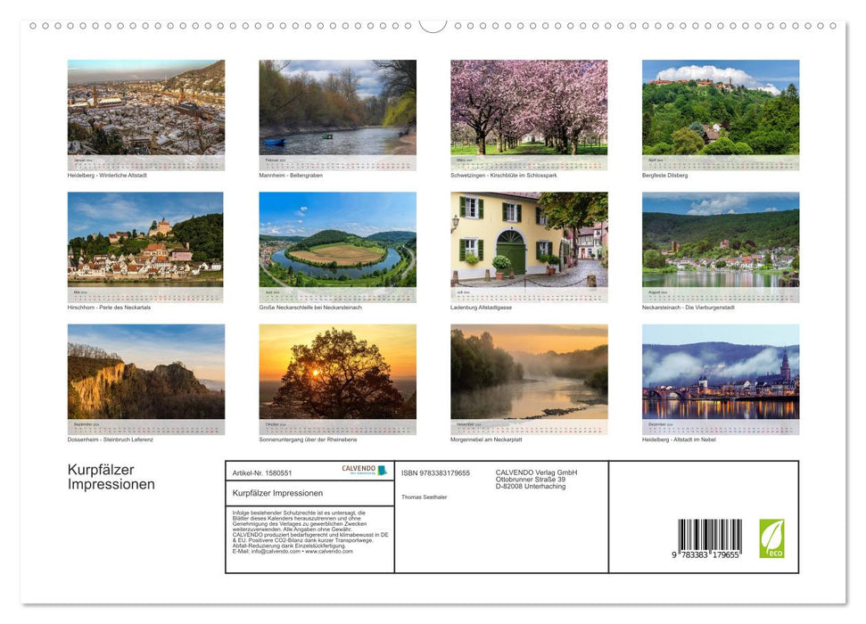 Impressions of the Palatinate (CALVENDO Premium Wall Calendar 2024) 
