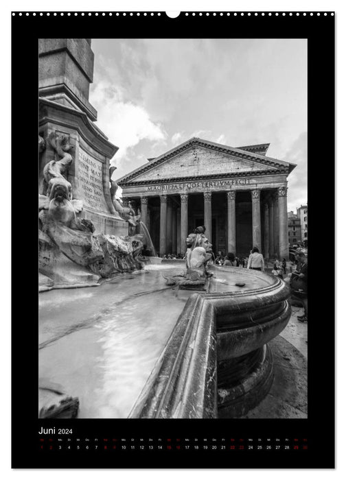 Monochrome insights into Rome (CALVENDO wall calendar 2024) 