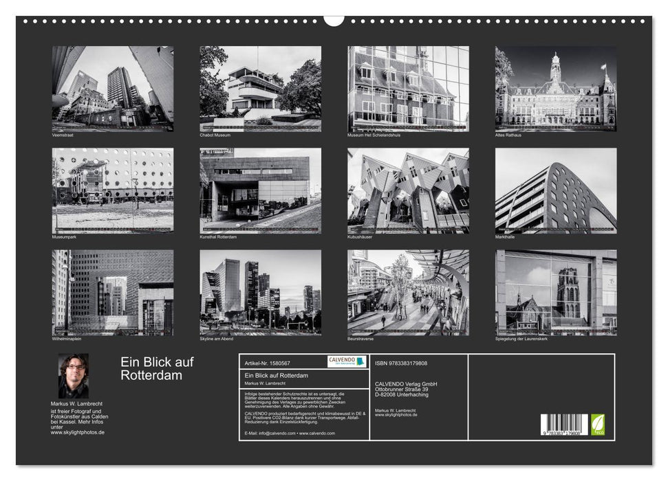 Un regard sur Rotterdam (calendrier mural CALVENDO 2024) 