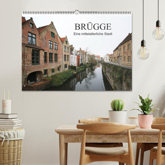 Bruges - Une cité médiévale (Calendrier mural CALVENDO 2024) 