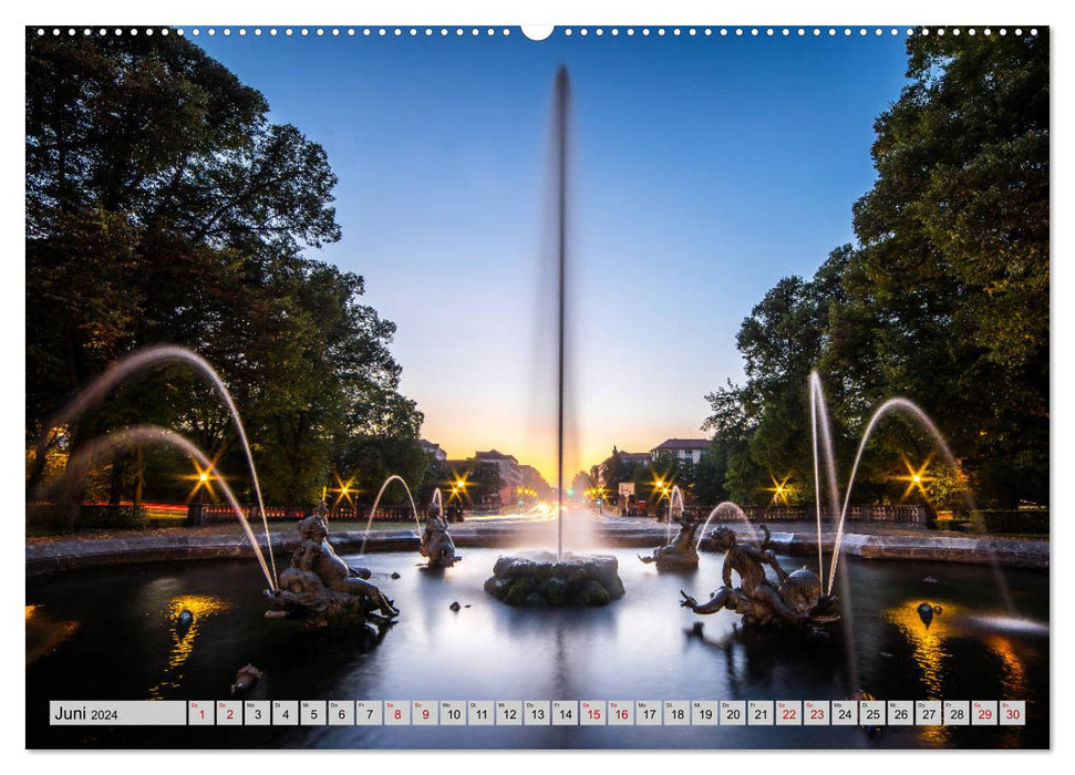 Munich - Lights of the Big City (CALVENDO Premium Wall Calendar 2024) 