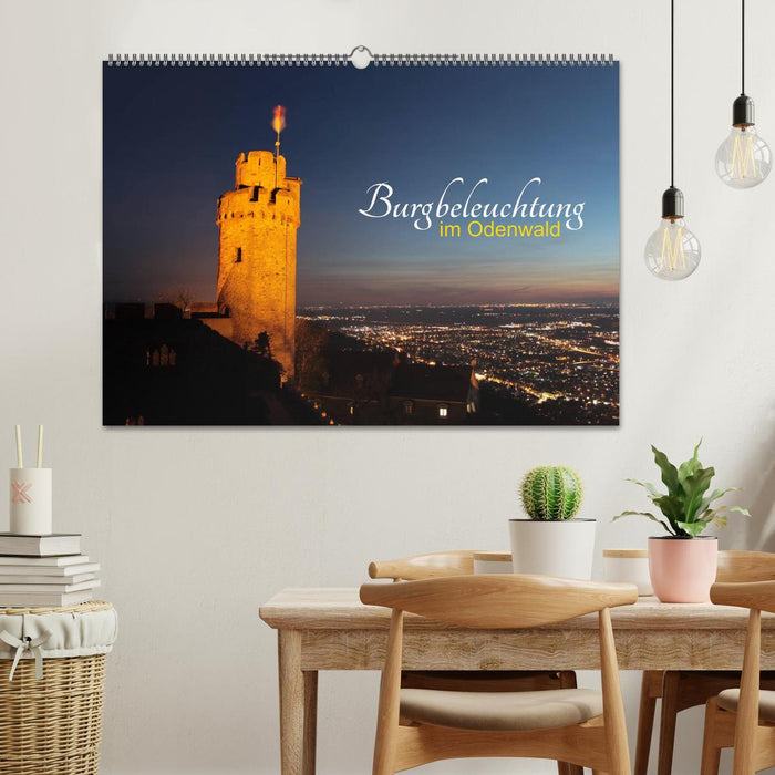 Castle lighting in the Odenwald (CALVENDO wall calendar 2024) 