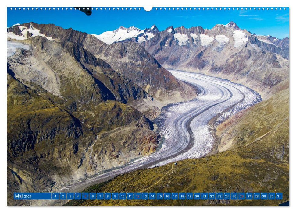 Luftaufnahmen der Schweiz (CALVENDO Wandkalender 2024)