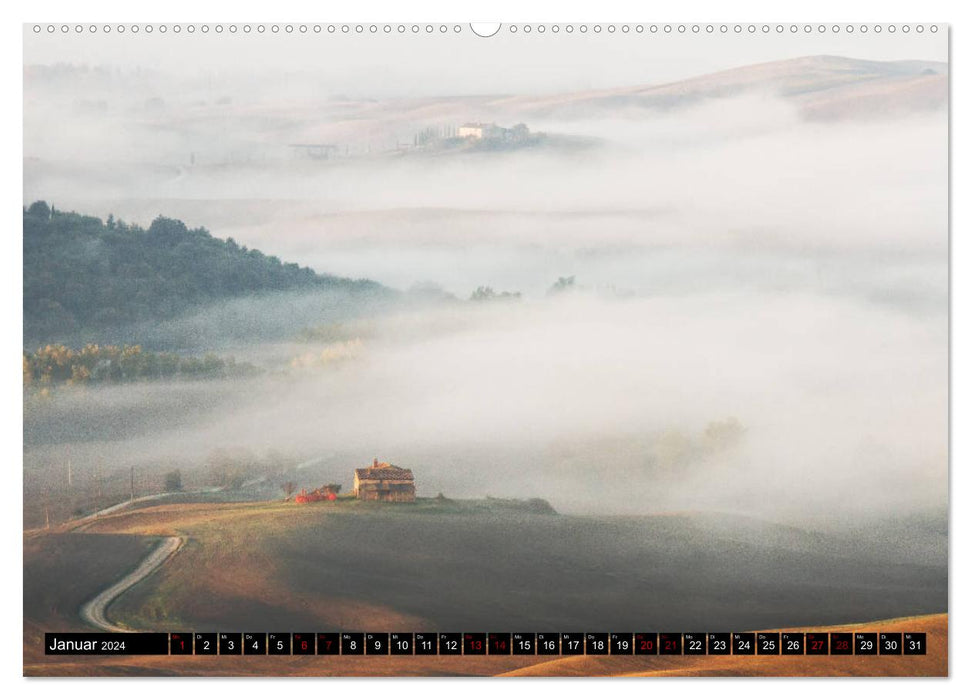 Toscane - Îles dans le brouillard (Calendrier mural CALVENDO 2024) 