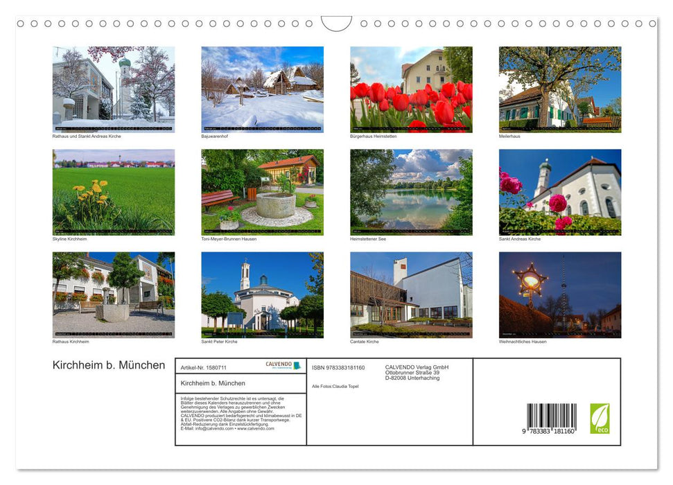 Kirchheim near Munich (CALVENDO wall calendar 2024) 