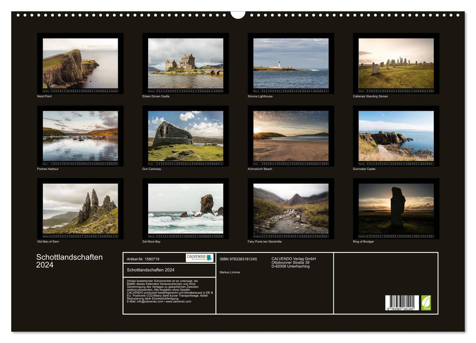 Scotland (CALVENDO wall calendar 2024) 