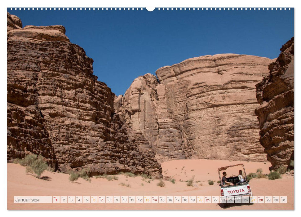 Jordan - Wadis - Desert - Wonders of the World (CALVENDO Premium Wall Calendar 2024) 