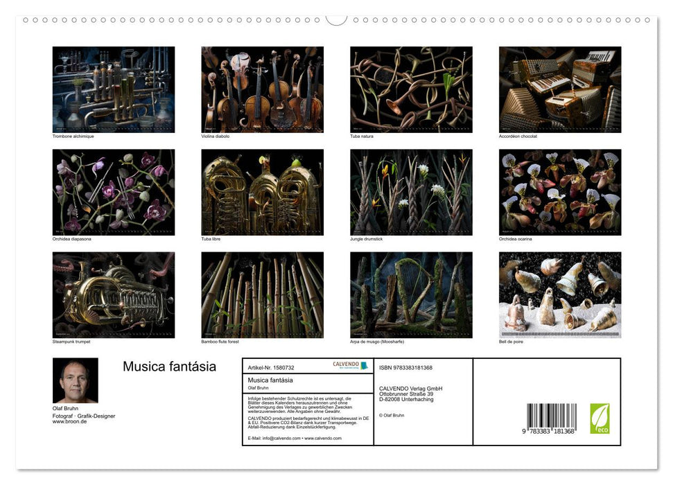 Musica fantásia - The wondrous world of the photo artist Olaf Bruhn (CALVENDO Premium Wall Calendar 2024) 