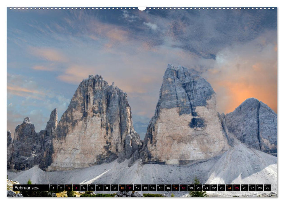 Three Peaks, patrimoine mondial, une région pleine d'adrénaline. (Calendrier mural CALVENDO 2024) 