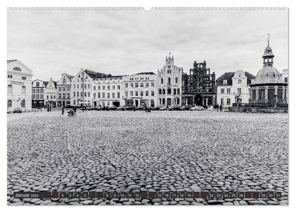A look at the Hanseatic city of Wismar (CALVENDO Premium Wall Calendar 2024) 
