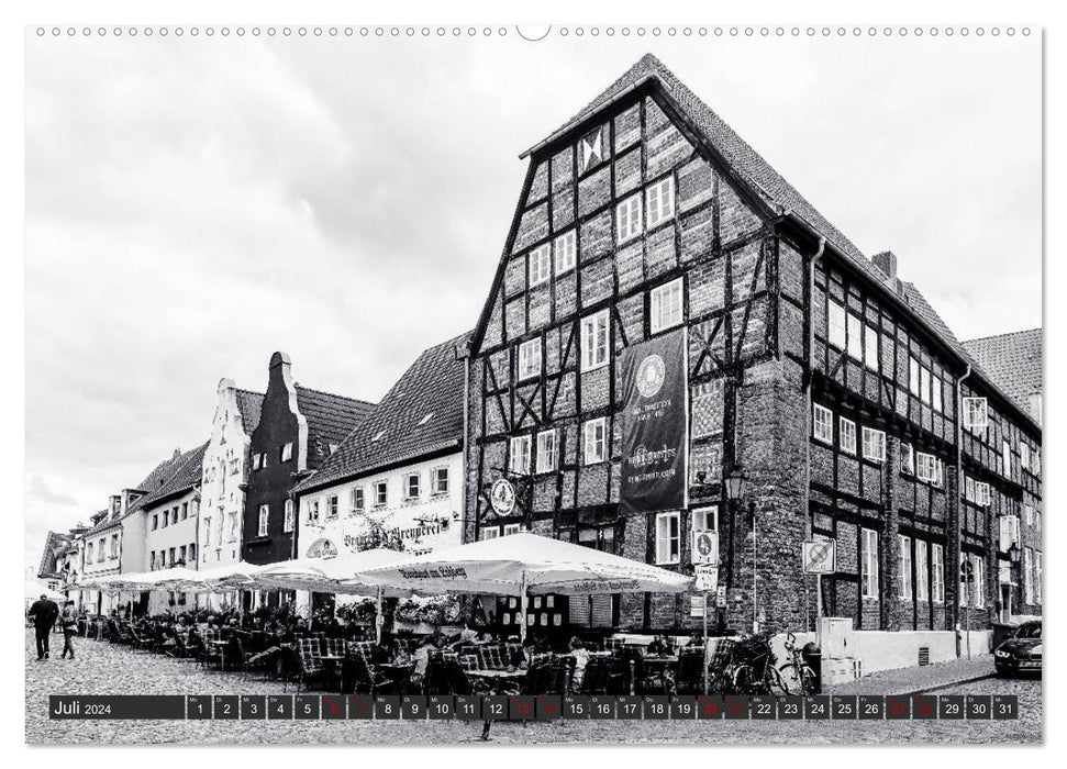 Un regard sur la ville hanséatique de Wismar (Calendrier mural CALVENDO Premium 2024) 