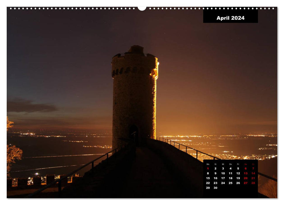 Castle lighting in the Odenwald (CALVENDO Premium Wall Calendar 2024) 