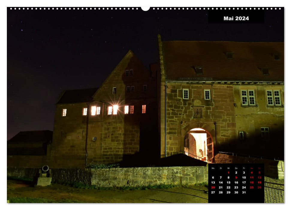 Burgbeleuchtung im Odenwald (CALVENDO Premium Wandkalender 2024)