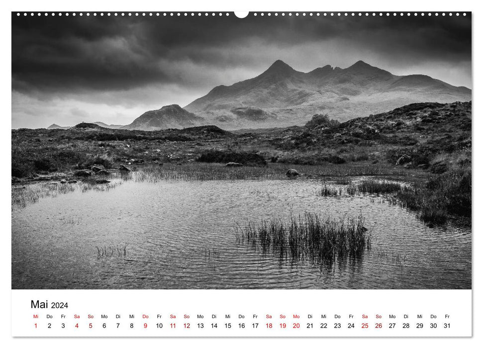 Skye en monochrome (Calendrier mural CALVENDO Premium 2024) 