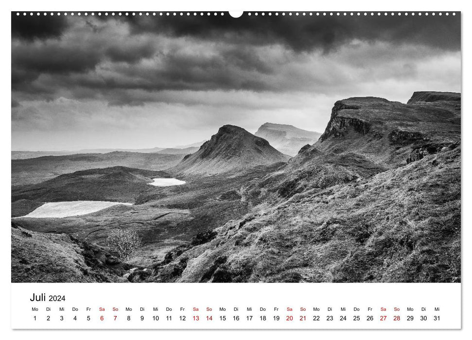 Skye in monochrome (CALVENDO Premium Wall Calendar 2024) 