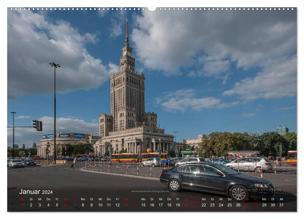 Warsaw live (CALVENDO wall calendar 2024) 