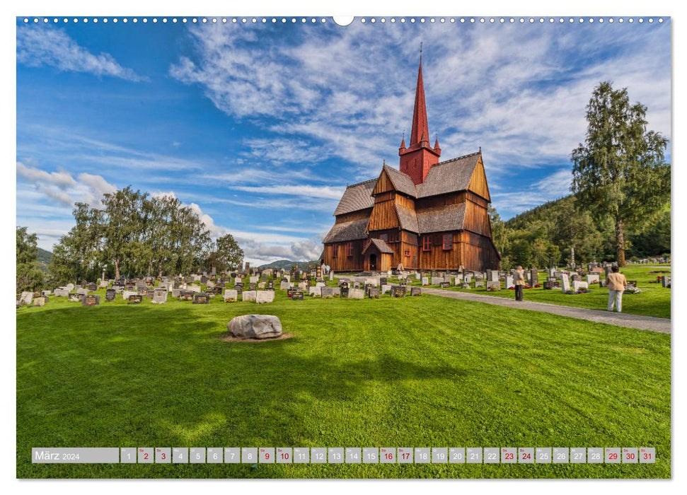 Norway's stave churches (CALVENDO wall calendar 2024) 