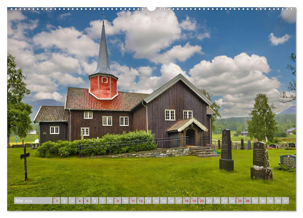 Norwegens Stabkirchen (CALVENDO Wandkalender 2024)