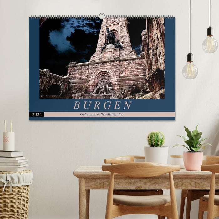 Burgen - Geheimnisvolles Mittelalter (CALVENDO Wandkalender 2024)