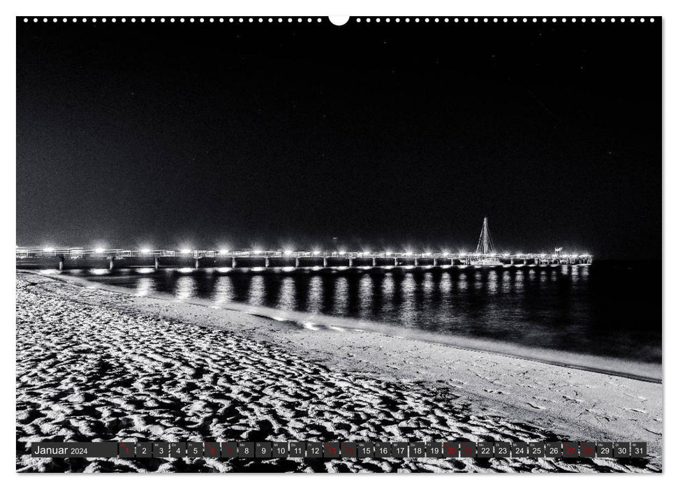 Une vue sur la station balnéaire de Boltenhagen sur la mer Baltique (Calendrier mural CALVENDO Premium 2024) 