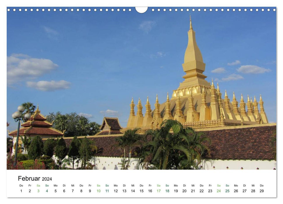 Laos - La Perle de l'Asie du Sud-Est (Calvendo Wall Calendar 2024) 