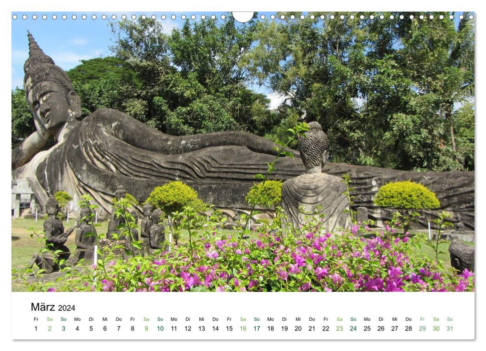 Laos - La Perle de l'Asie du Sud-Est (Calvendo Wall Calendar 2024) 