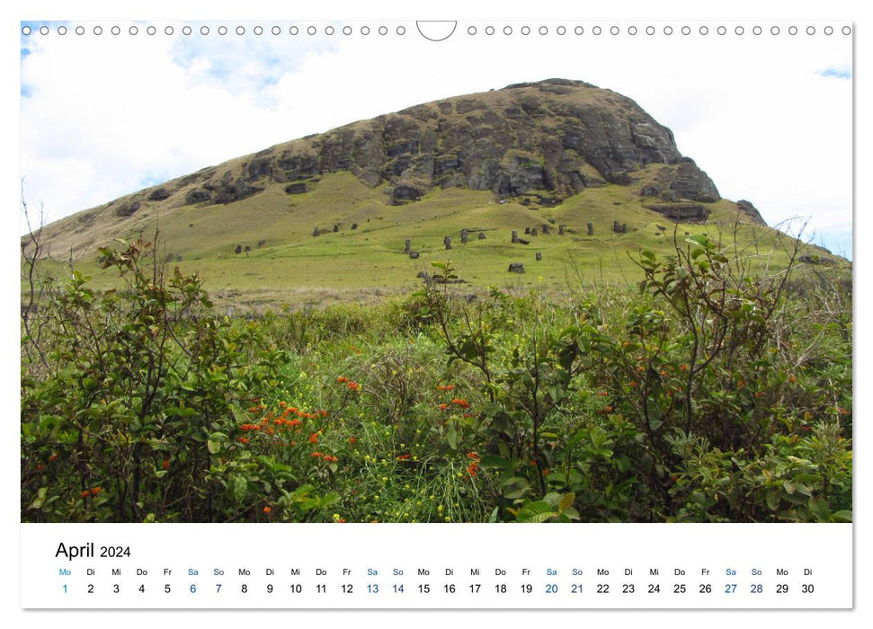 Easter Island - mystical island paradise in the southeast Pacific (CALVENDO wall calendar 2024) 