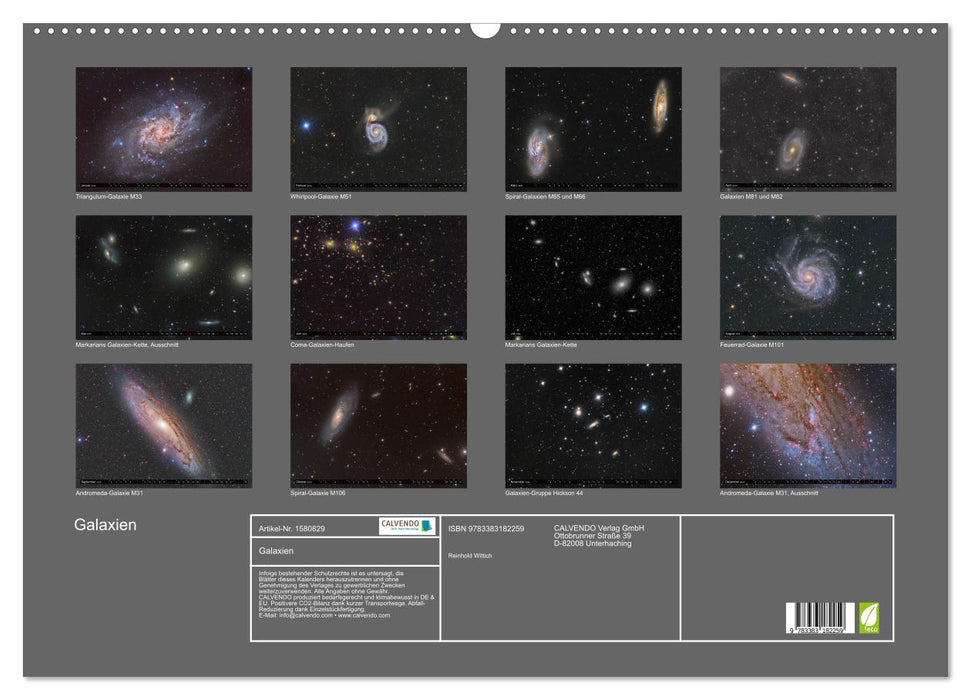 Galaxien des Nordhimmels (CALVENDO Wandkalender 2024)