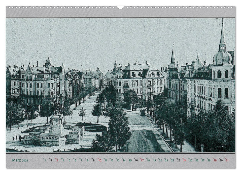 Munich, des cartes postales anciennes réinterprétées. (Calendrier mural CALVENDO 2024) 