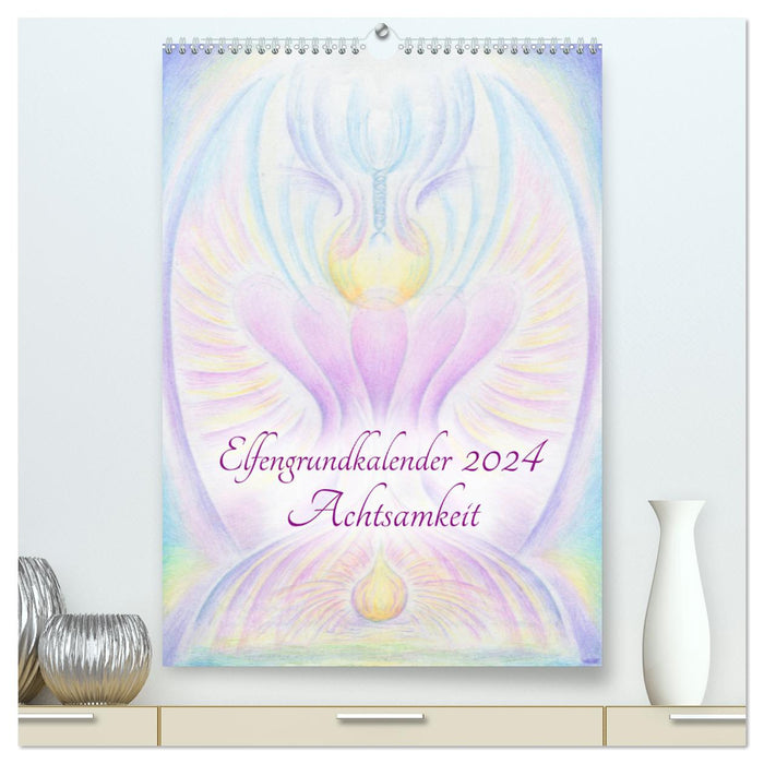 Calendrier de base elfe pleine conscience (Calvendo Premium Wall Calendar 2024) 