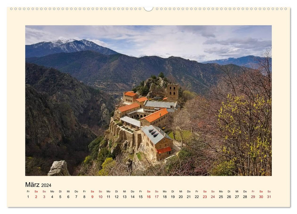 Occitanie - Sur la route au pied des Pyrénées (Calendrier mural CALVENDO 2024) 