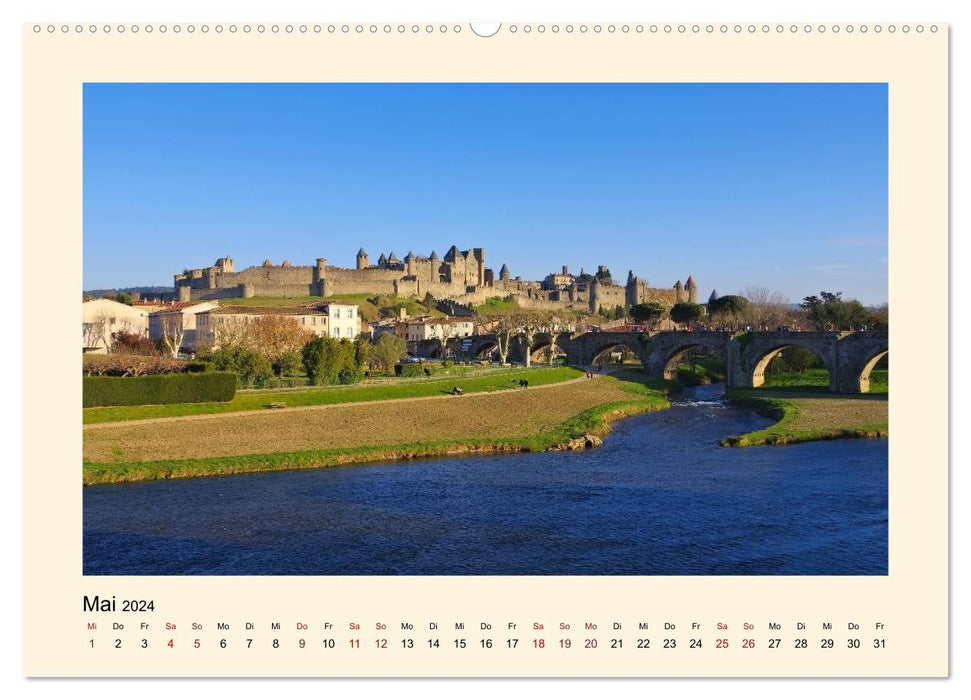 Occitania - On the road in the foothills of the Pyrenees (CALVENDO wall calendar 2024) 