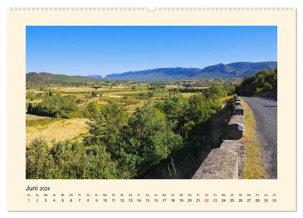 Occitania - On the road in the foothills of the Pyrenees (CALVENDO wall calendar 2024) 