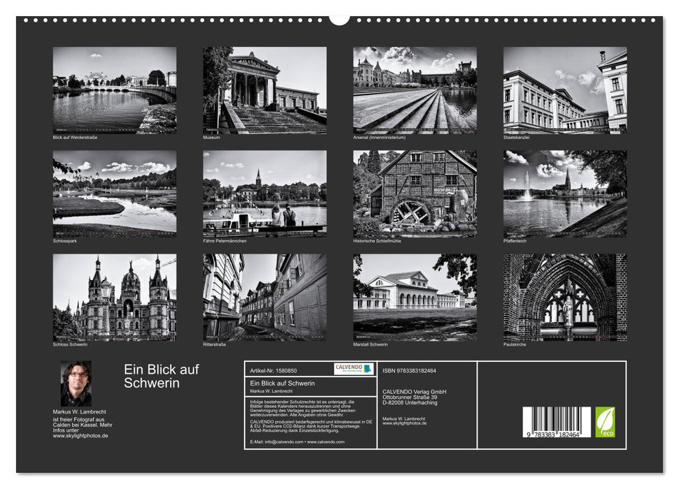 Ein Blick auf Schwerin (CALVENDO Premium Wandkalender 2024)