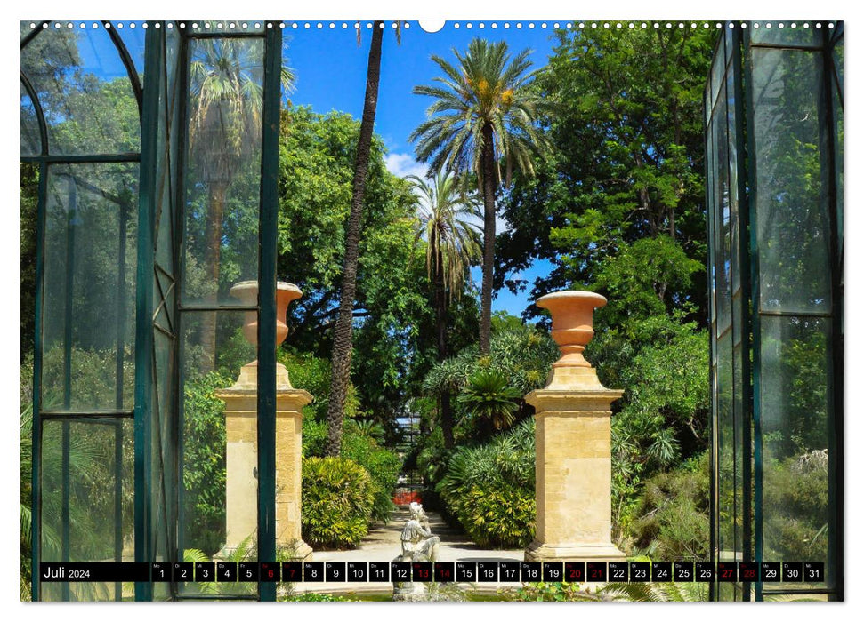 Jardin botanique de Palerme (Calvendo Premium Wall Calendar 2024) 