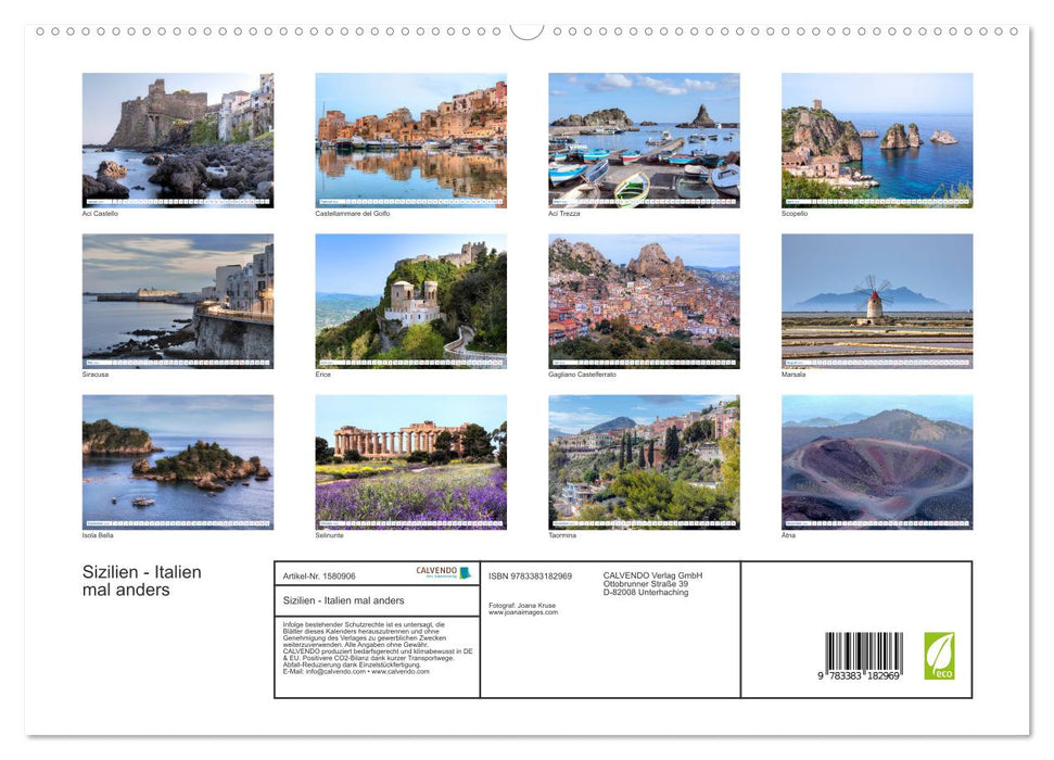 Sicile - L'Italie avec une différence (Calvendo Premium Wall Calendar 2024) 