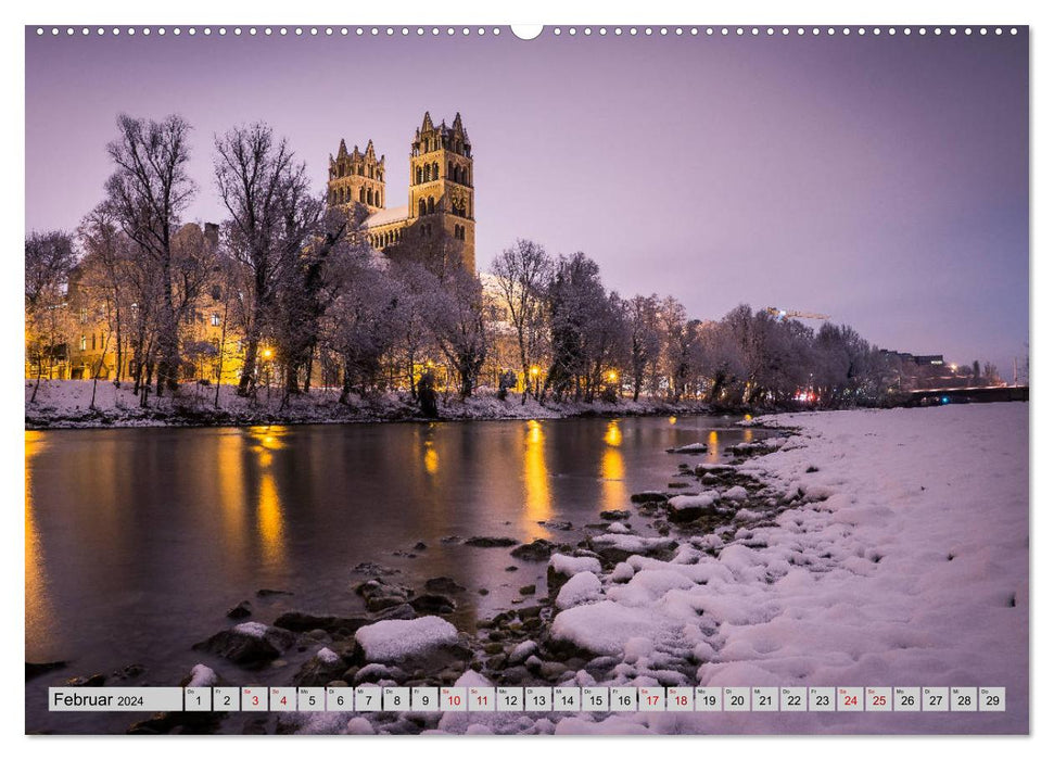 Munich - Lights of the Big City (CALVENDO Wall Calendar 2024) 