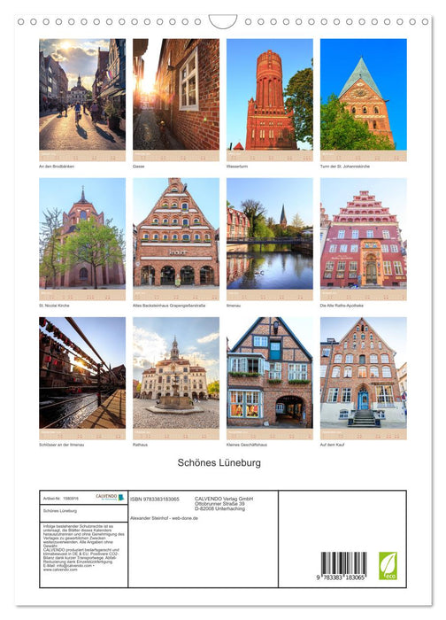 Schönes Lüneburg (CALVENDO Wandkalender 2024)