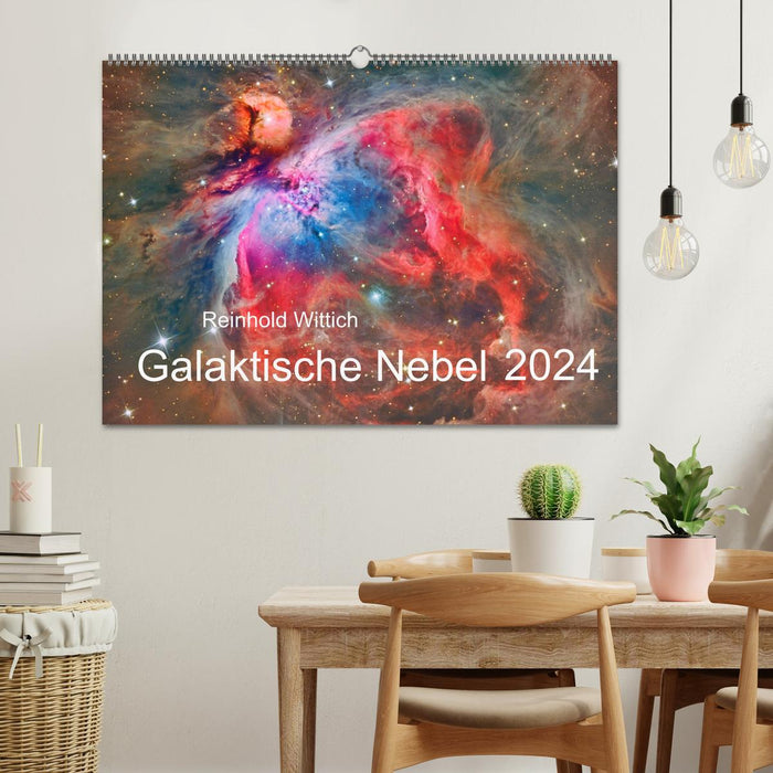 Nébuleuses galactiques (Calendrier mural CALVENDO 2024) 