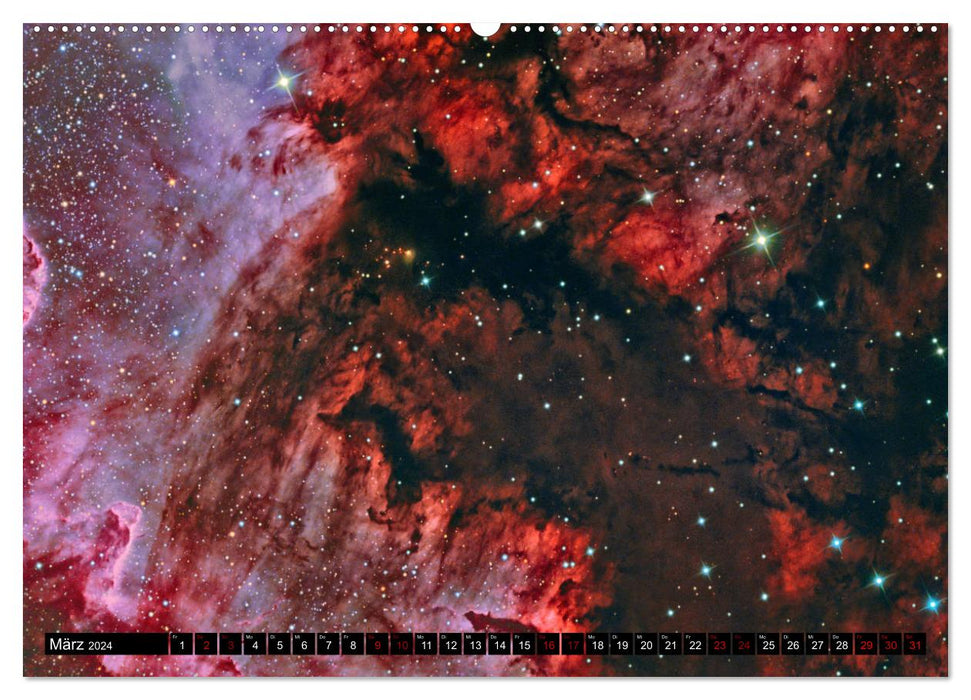 Nébuleuses galactiques (Calendrier mural CALVENDO 2024) 