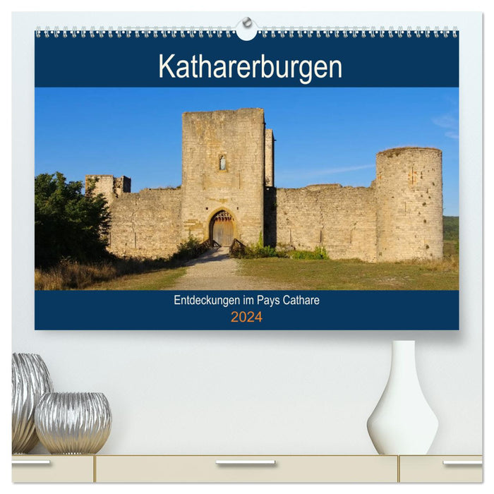 Châteaux Cathares - Découvertes du Pays Cathare (Calendrier mural Premium CALVENDO 2024) 