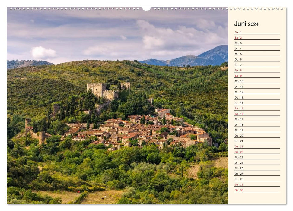 Cathar Castles - Discoveries in the Pays Cathare (CALVENDO Premium Wall Calendar 2024) 