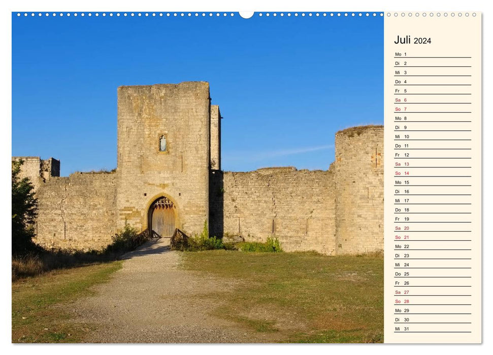 Cathar Castles - Discoveries in the Pays Cathare (CALVENDO Premium Wall Calendar 2024) 