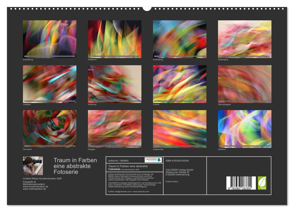 Rêvez en couleur - une série de photos abstraites (Calendrier mural CALVENDO Premium 2024) 