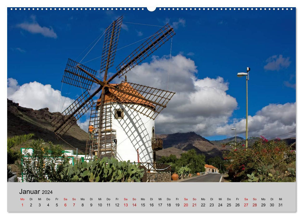 Îles Canaries - Saut d'île en île (Calvendo Premium Wall Calendar 2024) 