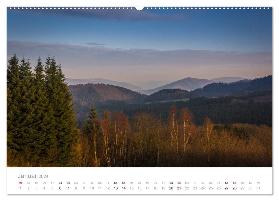 Montagnes du Sauerland (Calvendo Premium Calendrier mural 2024) 