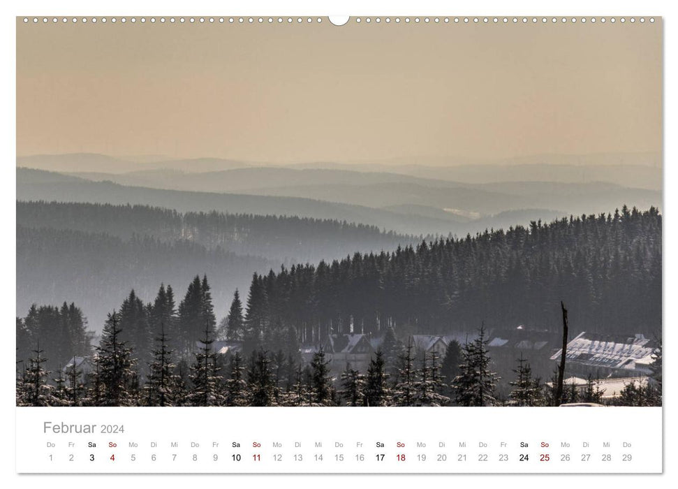 Montagnes du Sauerland (Calvendo Premium Calendrier mural 2024) 