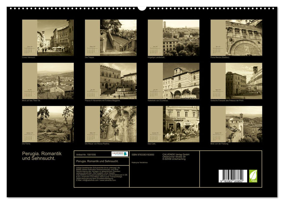 Perugia. Romantik und Sehnsucht. (CALVENDO Premium Wandkalender 2024)