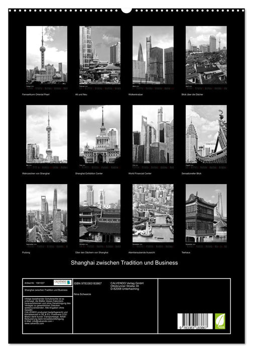 Shanghai between tradition and business (CALVENDO Premium Wall Calendar 2024) 